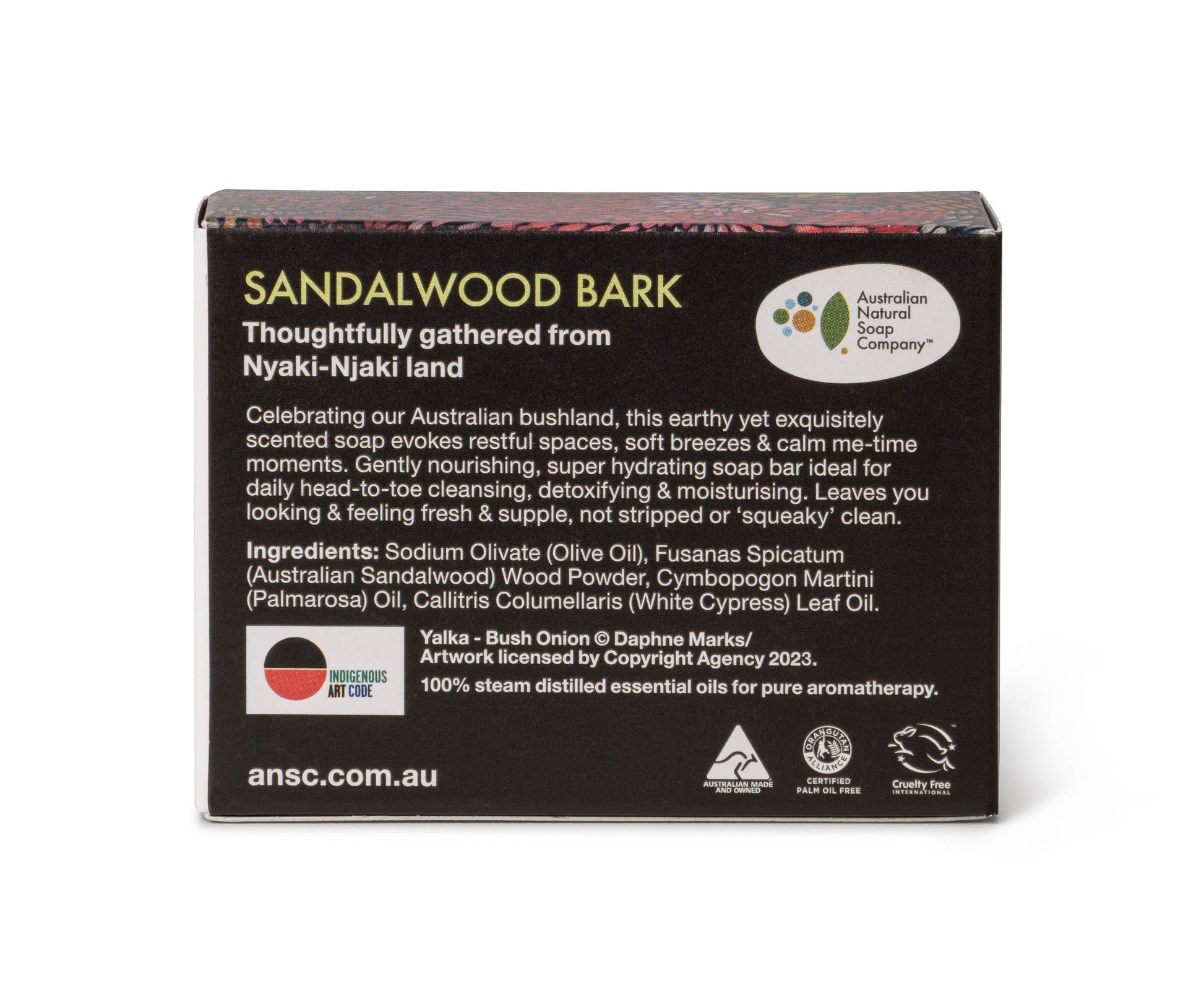 ANSC - Native Australian Sandalwood Bark Soap Bar 100g | Natural - The Bare Theory