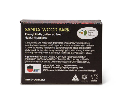 ANSC - Native Australian Sandalwood Bark Soap Bar 100g | Natural - The Bare Theory