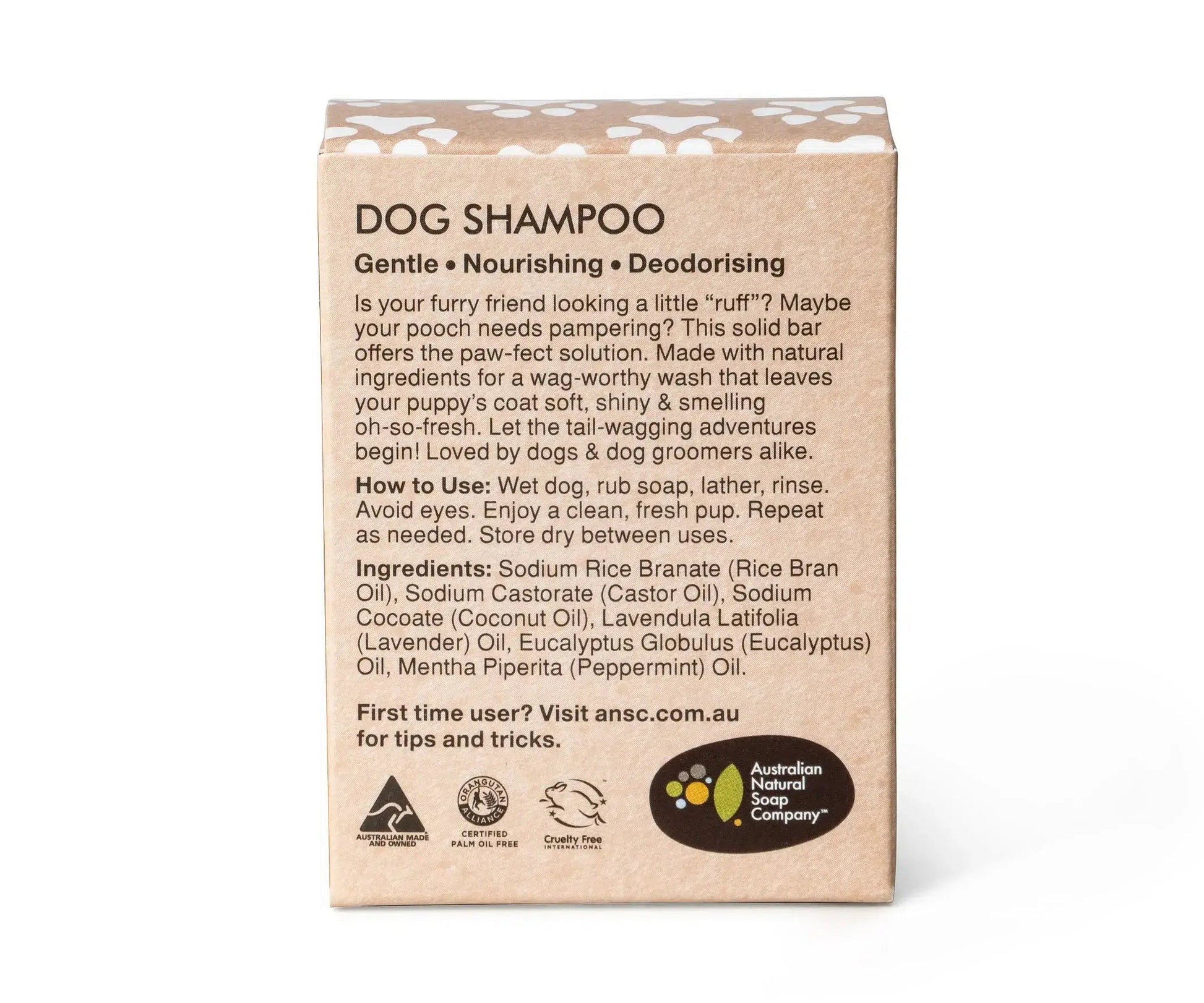 ANSC - Solid Dog Pet Shampoo Soap Bar 100g | Australian Soap - The Bare Theory