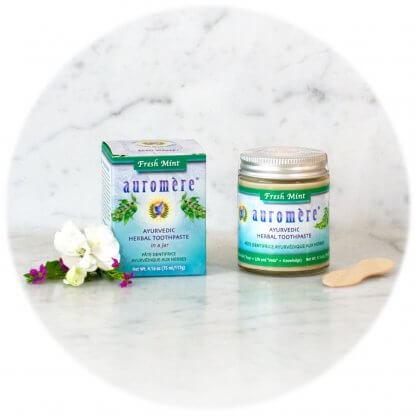 Auromere - Fresh Mint Ayurvedic Toothpaste in a Jar - The Bare Theory