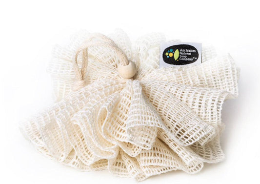 Australian Natural Soap Company - 100% Organic Cotton Shower Puff - The Bare Theory