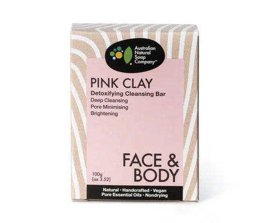 Australian Natural Soap Company - Face & Body Bar - Pink Clay - The Bare Theory