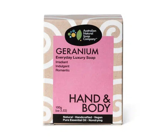 Australian Natural Soap Company - Hand & Body Soap - Geranium - The Bare Theory