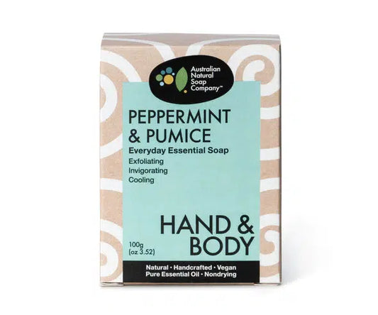 Australian Natural Soap Company - Hand & Body Soap - Peppermint & Pumice - The Bare Theory