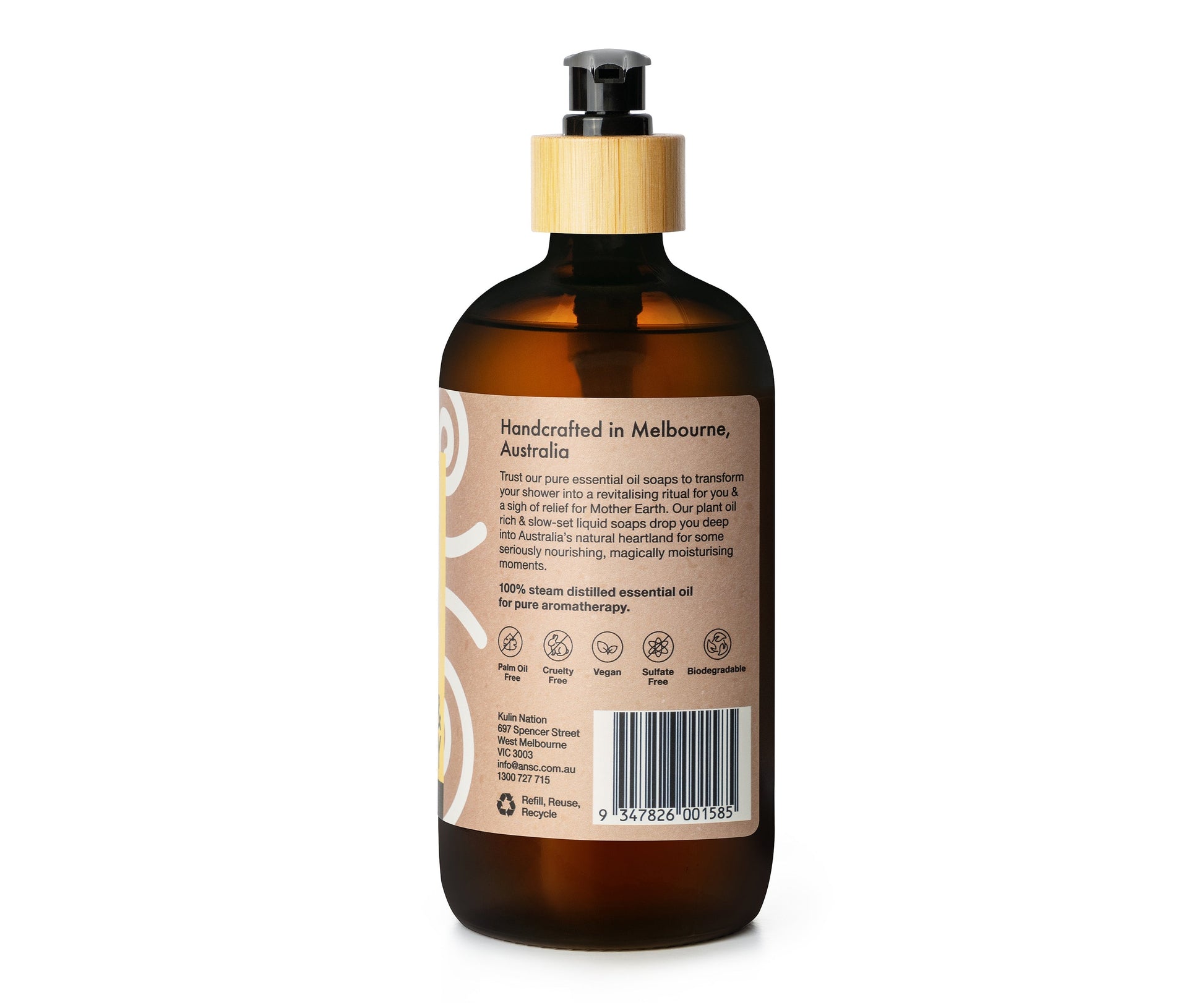 Australian Natural Soap Company - Hand & Body Wash - Lemon Myrtle - The Bare Theory