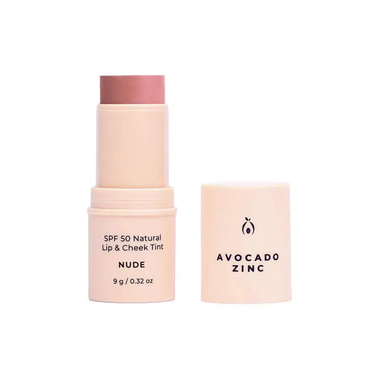 Avocado Zinc - SPF 50 Natural Lip & Cheek Tint - Nude - The Bare Theory