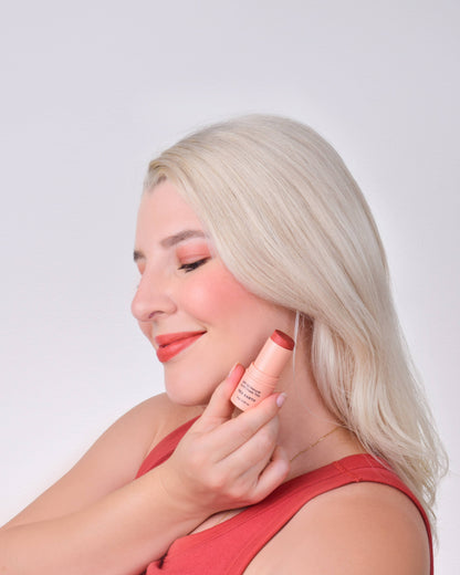 Avocado Zinc - SPF 50 Natural Lip & Cheek Tint - Red Earth - The Bare Theory
