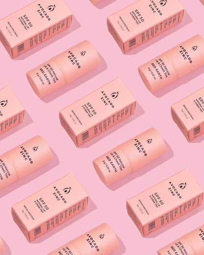 Avocado Zinc - SPF 50 Natural Lip & Cheek Tint - Red Earth - The Bare Theory