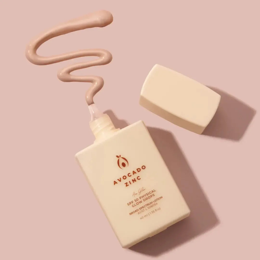Avocado Zinc -SPF 50 Physical Glow Drops - The Bare Theory