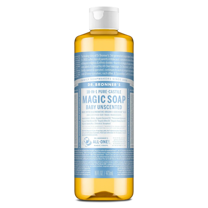 Baby Unscented Pure - Castile Magic Soap 473ml - The Bare Theory