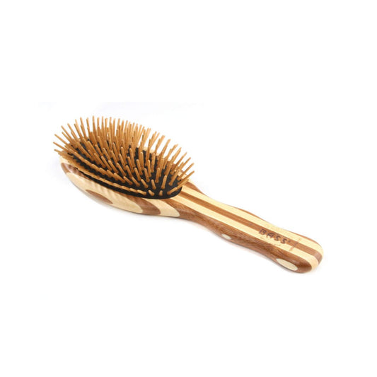 BASS - Bamboo Wood Hair Brush - LARGE OVAL - The Bare Theory