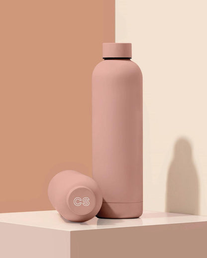 Beysis - Water Bottle 1Litre - Blush - The Bare Theory