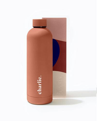 Beysis - Water Bottle 1Litre - Terracotta - The Bare Theory
