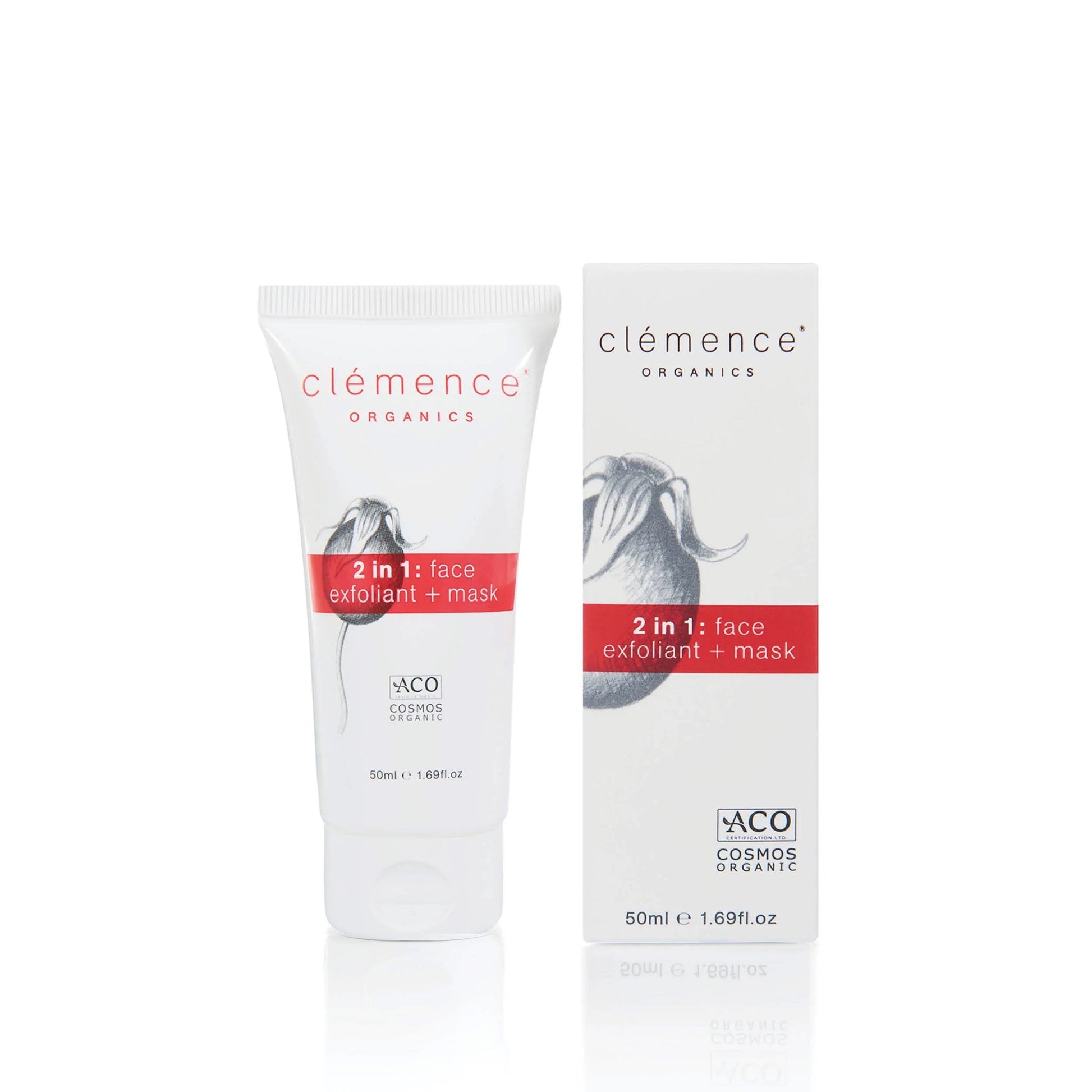 Clemence Organics - 2 in 1 Face Exfoliant & Mask - The Bare Theory