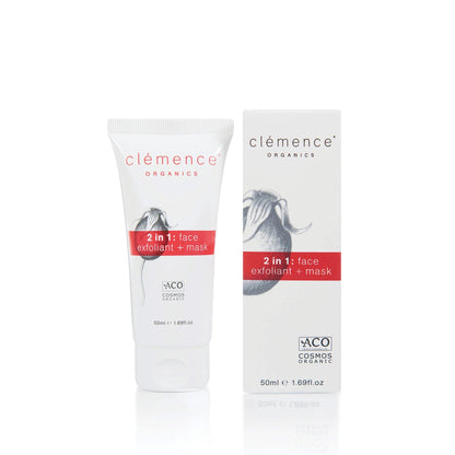 Clemence Organics - 2 in 1 Face Exfoliant & Mask - The Bare Theory