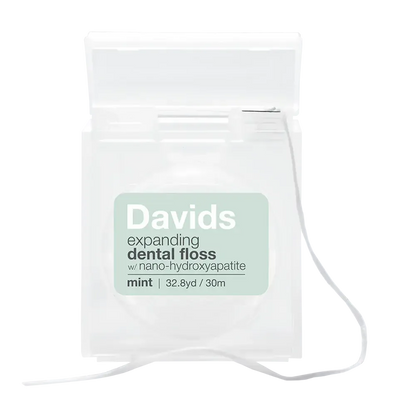 Davids Hydroxi™ - Expanding Dental Floss | Refillable Dispenser | Mint | 30m - The Bare Theory