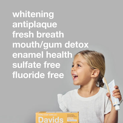 Davids Hydroxi™ - Kids + Adults Whitening and Antiplaque Toothpaste | Orange Vanilla - The Bare Theory