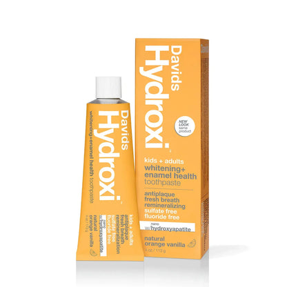 Davids Hydroxi™ - Kids + Adults Whitening and Antiplaque Toothpaste | Orange Vanilla - The Bare Theory