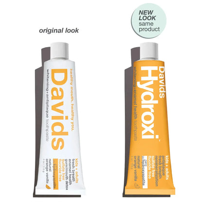 Davids Hydroxi™ - Kids + Adults Whitening and Antiplaque Toothpaste | Orange Vanilla - The Bare Theory