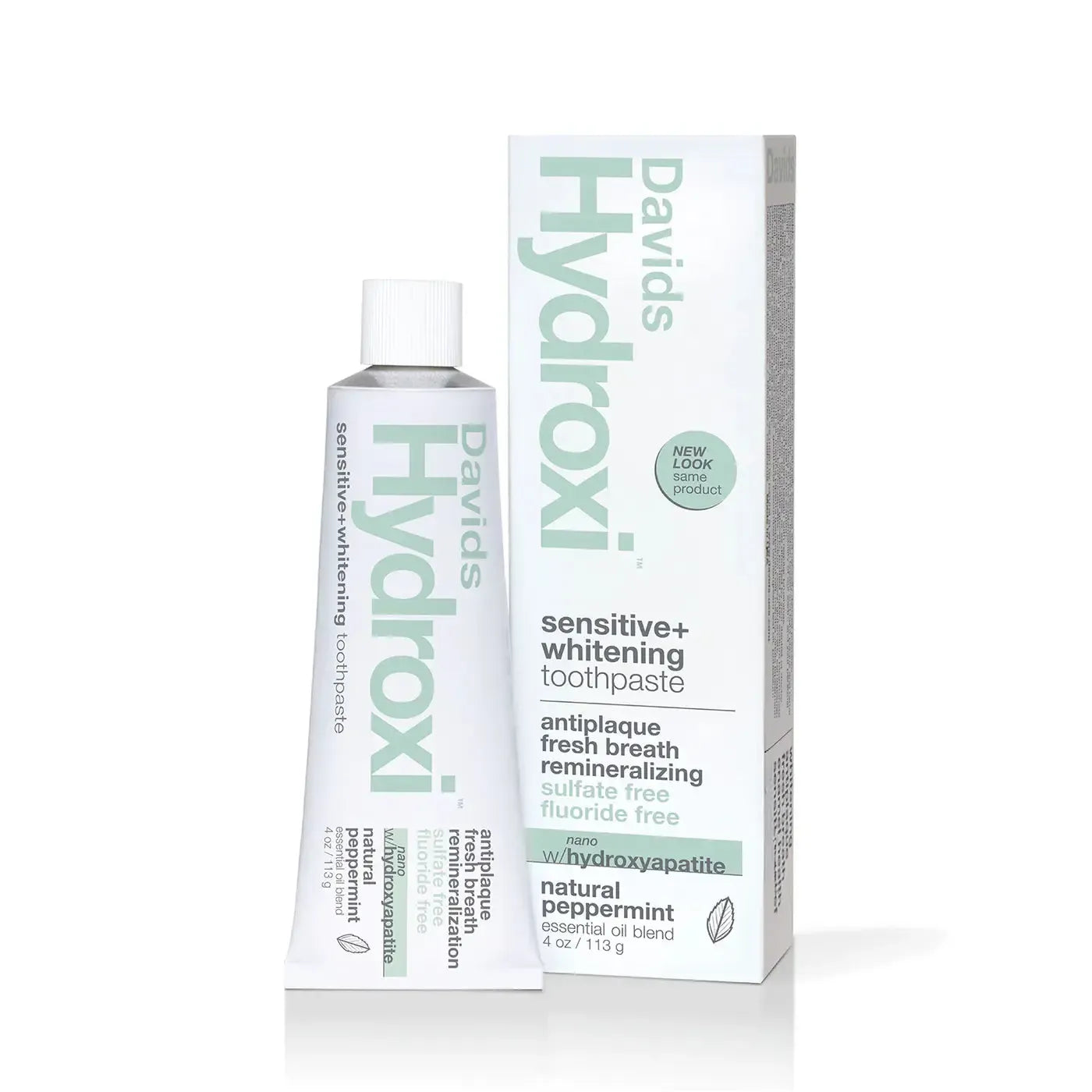 Davids Hydroxi™ - Sensitive + Whitening Nano Hydroxyapatite Premium Toothpaste | Peppermint - The Bare Theory