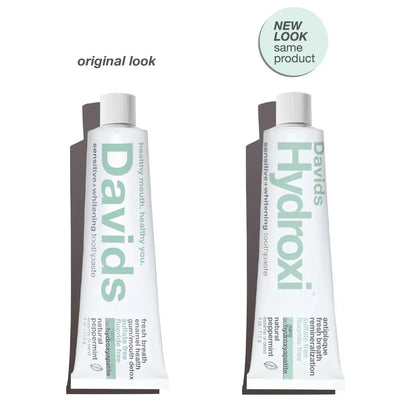 Davids Hydroxi™ - Sensitive + Whitening Nano Hydroxyapatite Premium Toothpaste | Peppermint - The Bare Theory