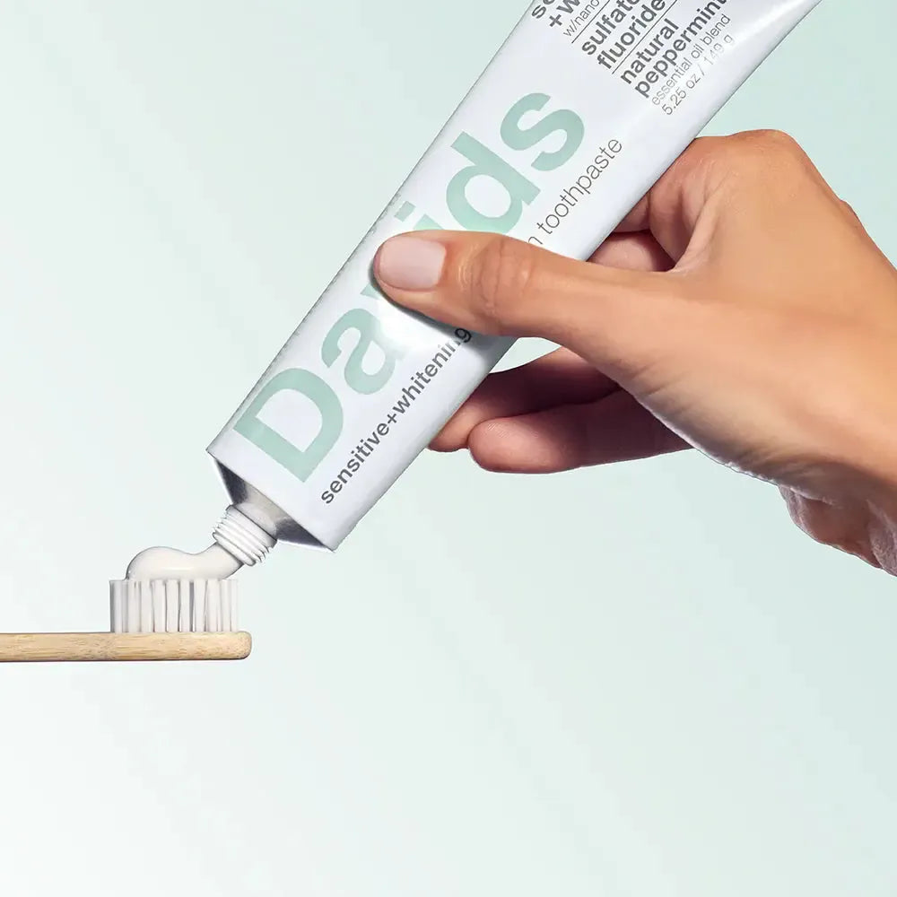 Davids Hydroxi™ - Sensitive + Whitening Nano Hydroxyapatite Premium Toothpaste | Peppermint - The Bare Theory