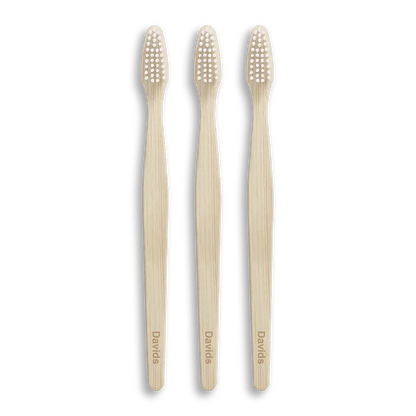 Davids Premium Bamboo Toothbrush / Adult Soft / 3 pack - The Bare Theory