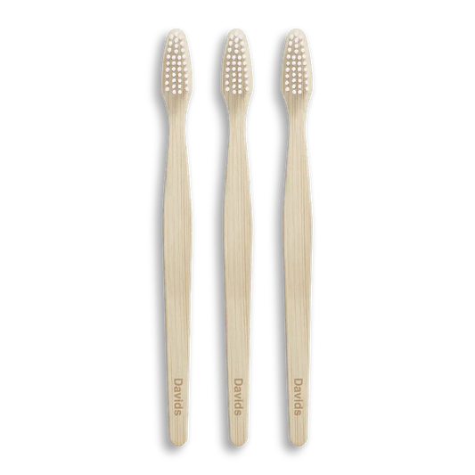 Davids Premium Bamboo Toothbrush / Adult Soft / 3 pack - The Bare Theory