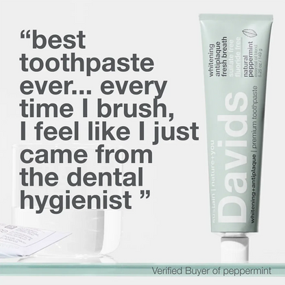 Davids - Premium Toothpaste | Peppermint - The Bare Theory
