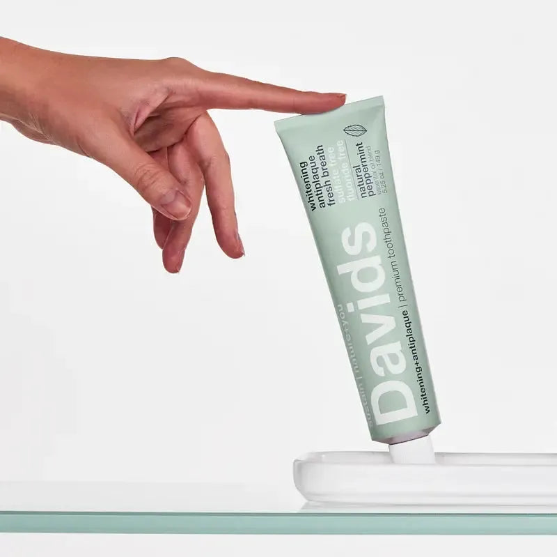 Davids - Whitening + Antiplaque Premium Toothpaste | Peppermint - The Bare Theory