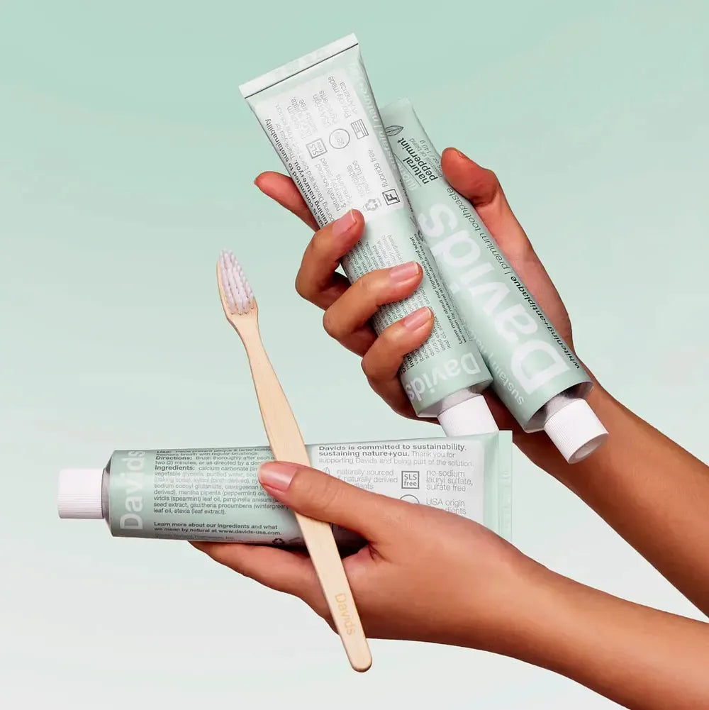 Davids - Whitening + Antiplaque Premium Toothpaste | Peppermint - The Bare Theory