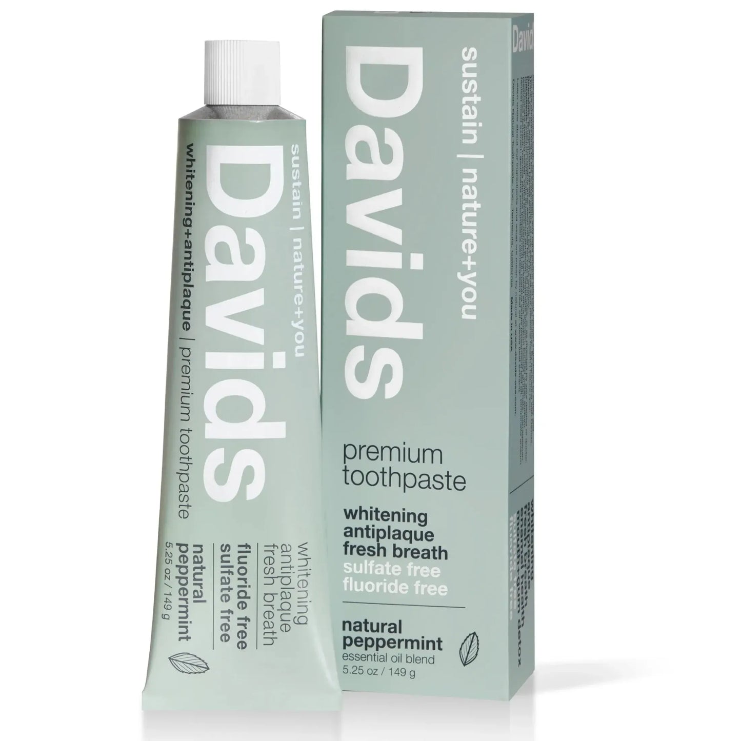 Davids - Whitening + Antiplaque Premium Toothpaste | Peppermint - The Bare Theory