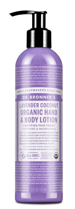 Dr Bronner's - Hand & Body Lotion 237ml - LAVENDER COCONUT - The Bare Theory
