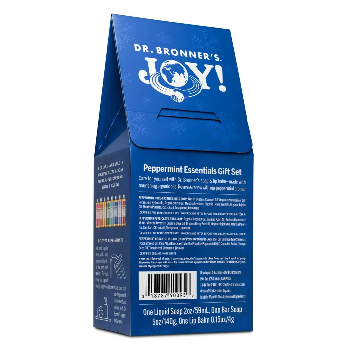Dr Bronners -JOY! PEPPERMINT ESSENTIALS GIFT SET - The Bare Theory