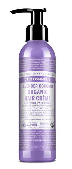Dr Bronner's - Organic Hair Creme 177ml - LAVENDER COCONUT - The Bare Theory