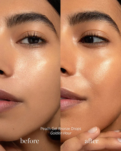 Ere Perez - Golden Hour - Peach Gel Bronze Drops - The Bare Theory