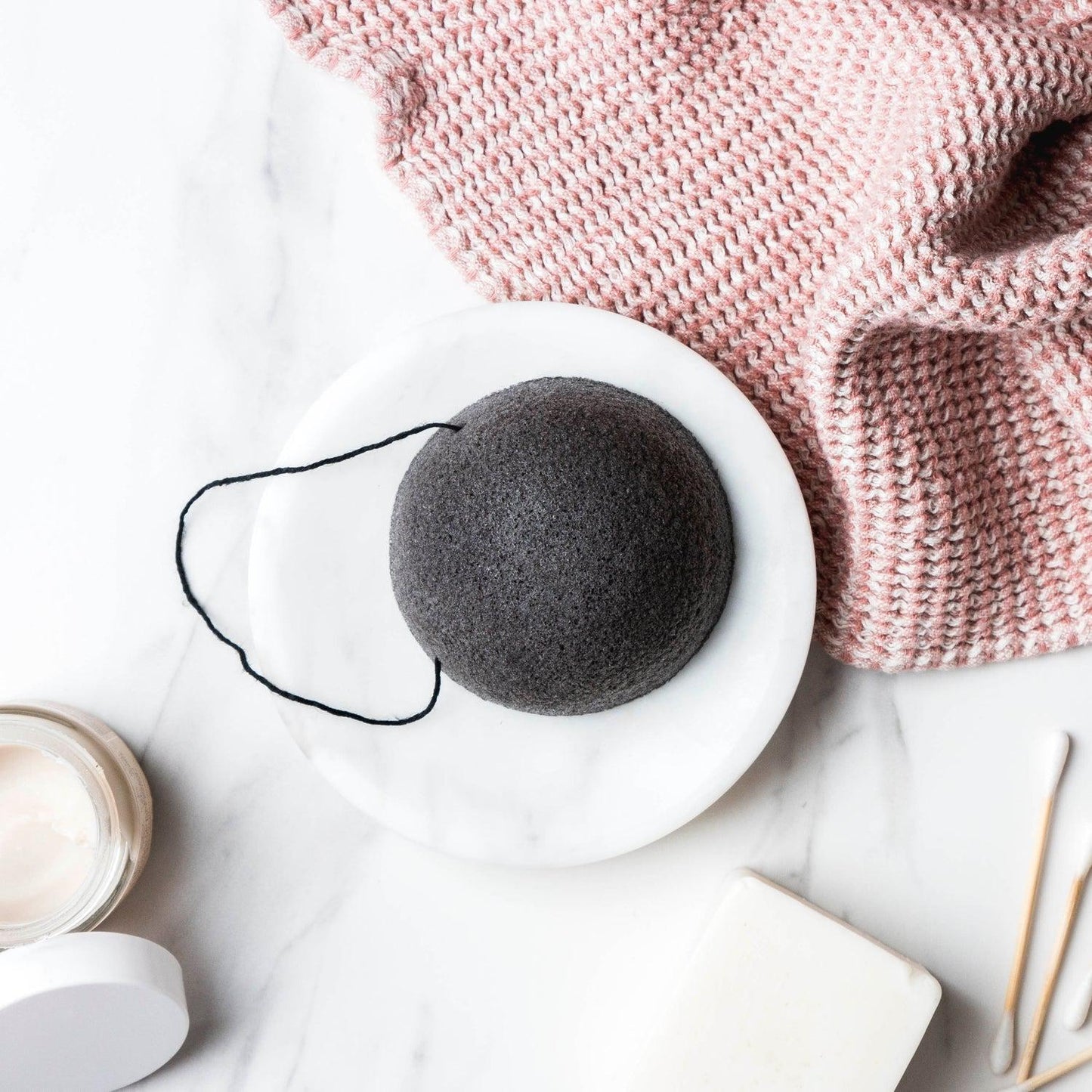 Ever Eco - Konjac Facial Sponge - Infused With Charcoal - The Bare Theory