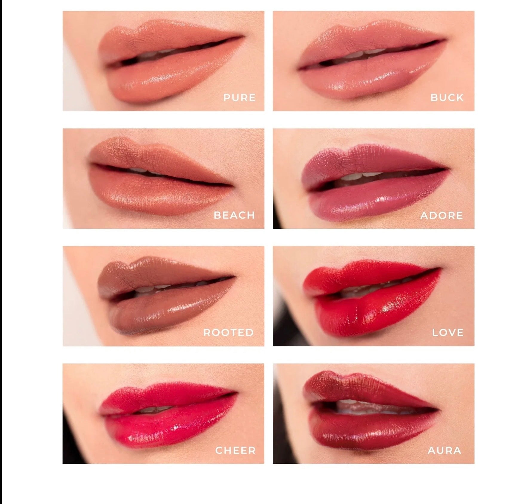 FITGLOW- Lip Colour Cream Palette (8 shades) - The Bare Theory
