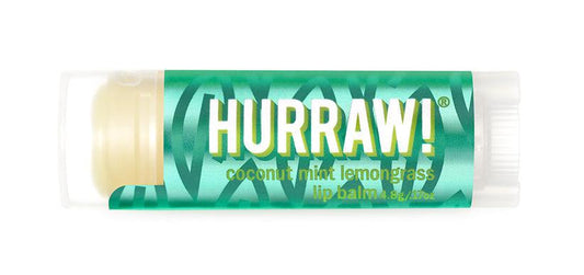 Hurraw! Balms - Coconut Mint Lemongrass Balm - Ayurvedic Lip Balm - The Bare Theory
