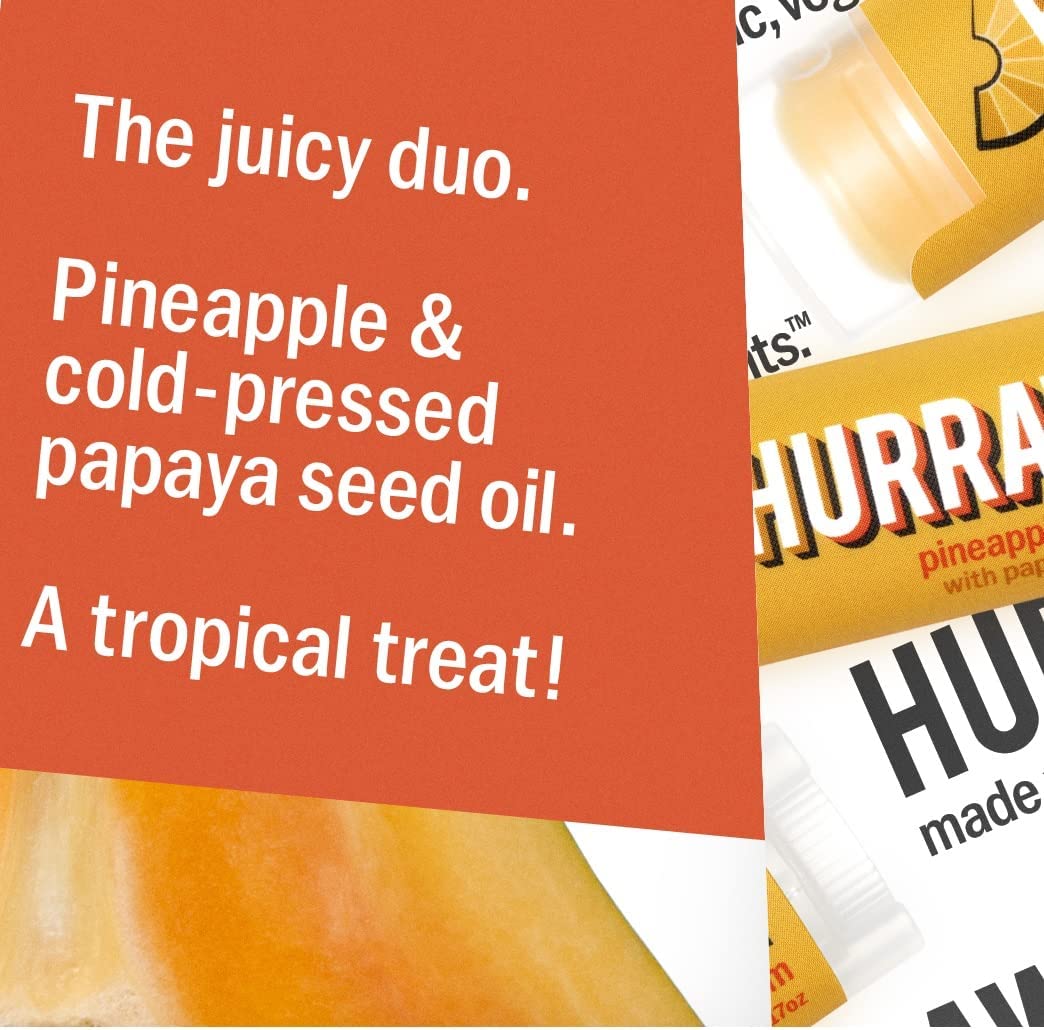 Hurraw! Balms - Pineapple + Papaya Lip Balm 4.8g - The Bare Theory