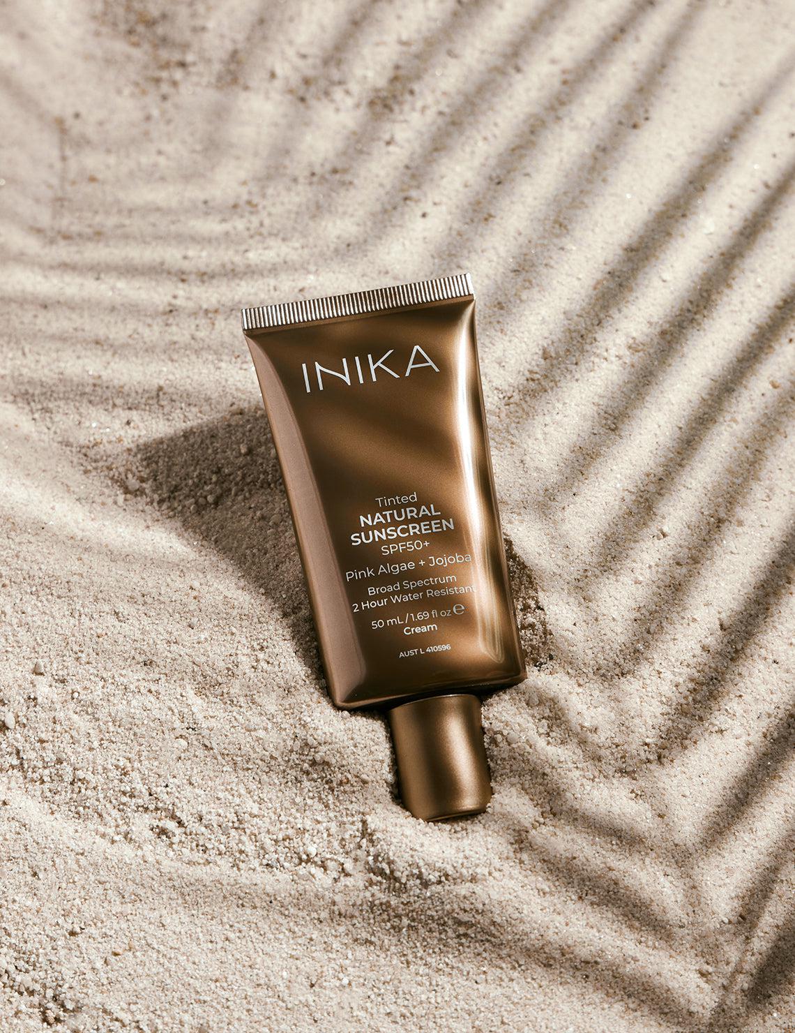 INIKA Organic Natural Sunscreen SPF50+ 50mL - TINTED - The Bare Theory