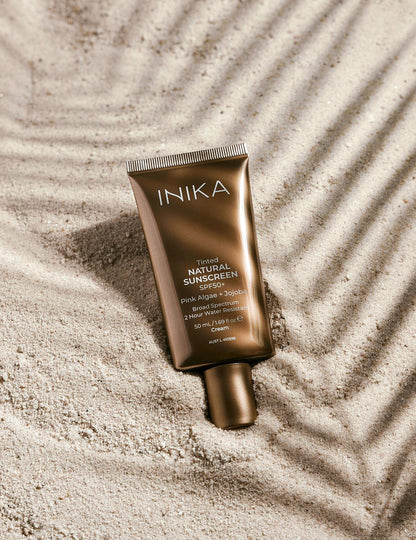 INIKA Organic Natural Sunscreen SPF50+ 50mL - TINTED - The Bare Theory