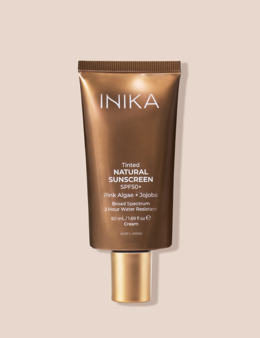 INIKA Organic Natural Sunscreen SPF50+ 50mL - TINTED - The Bare Theory