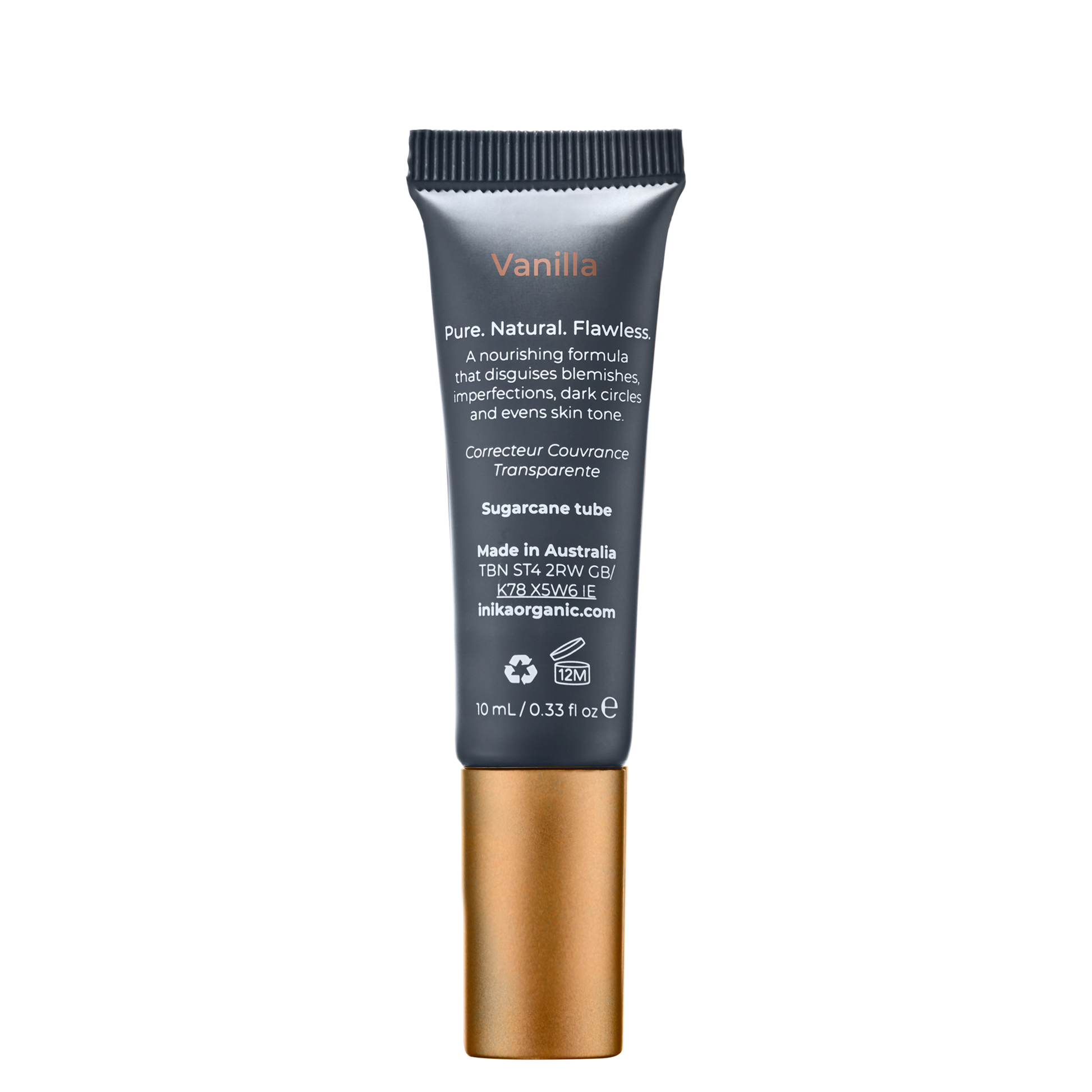 INIKA - Organic Sheer Coverage Concealer - Vanilla (light) - The Bare Theory
