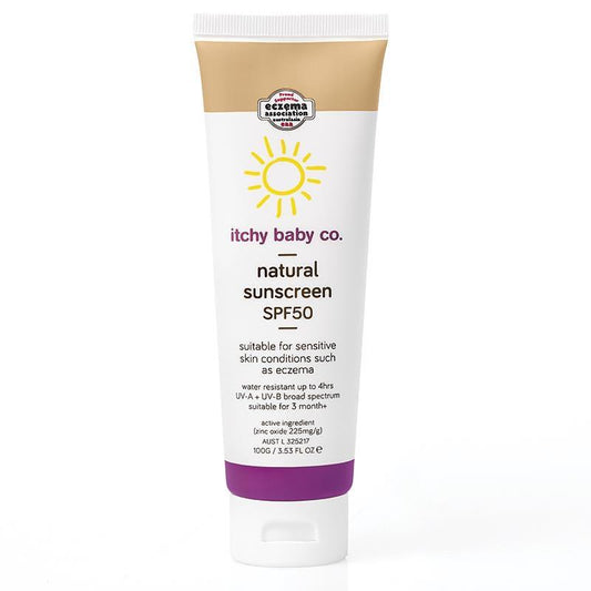 Itchy Baby co - natural baby sunscreen SPF50 - The Bare Theory