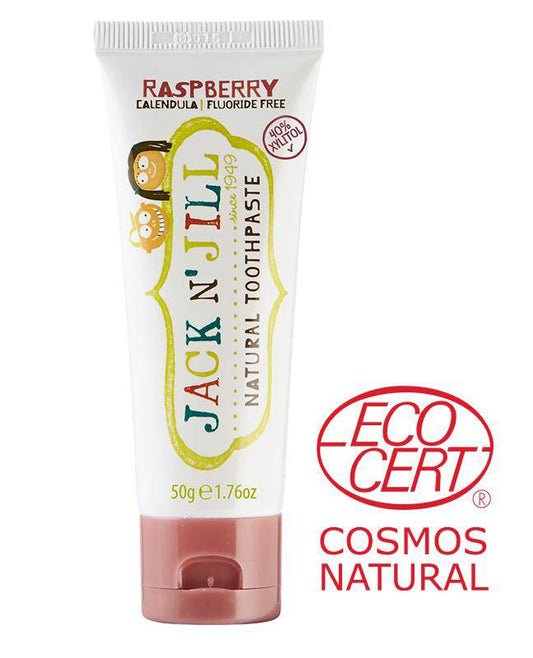 Jack n' Jill - Kids Natural Toothpaste 50g - RASPBERRY - The Bare Theory