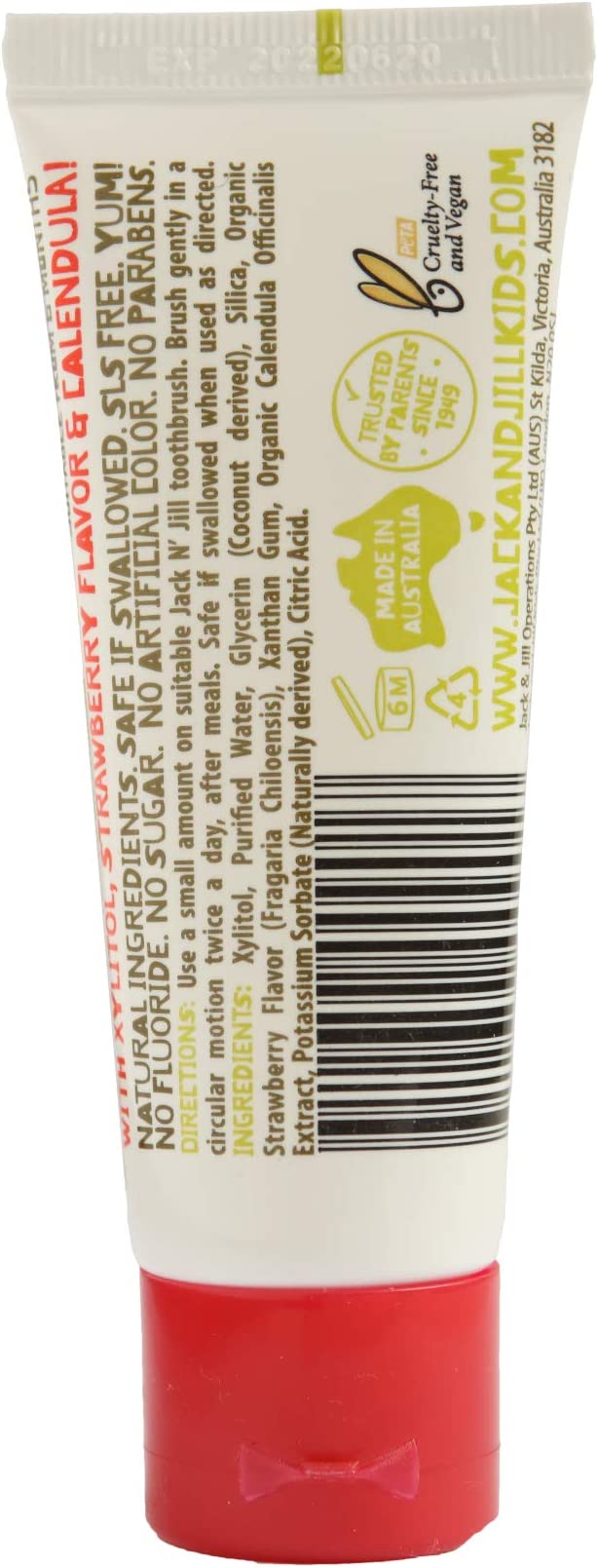 Jack n' Jill - Kids Natural Toothpaste 50g - STRAWBERRY - The Bare Theory