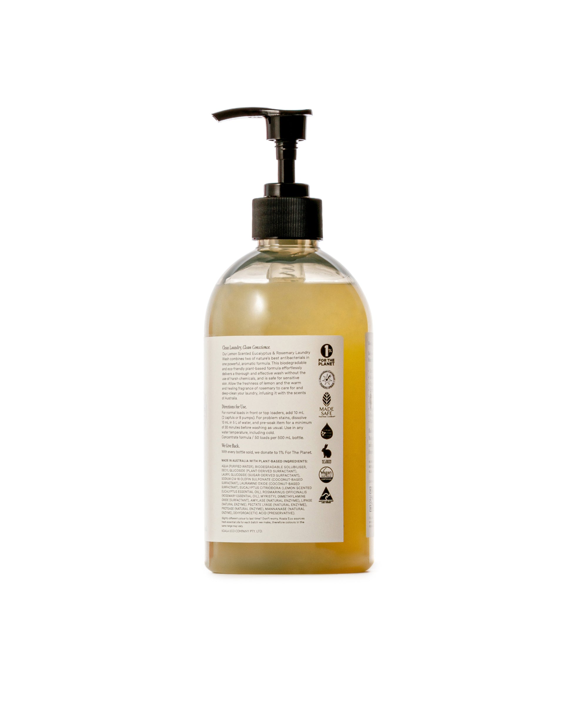 Koala Eco - Laundry Wash. Lemon Scented Eucalyptus & Rosemary Essential Oil - The Bare Theory