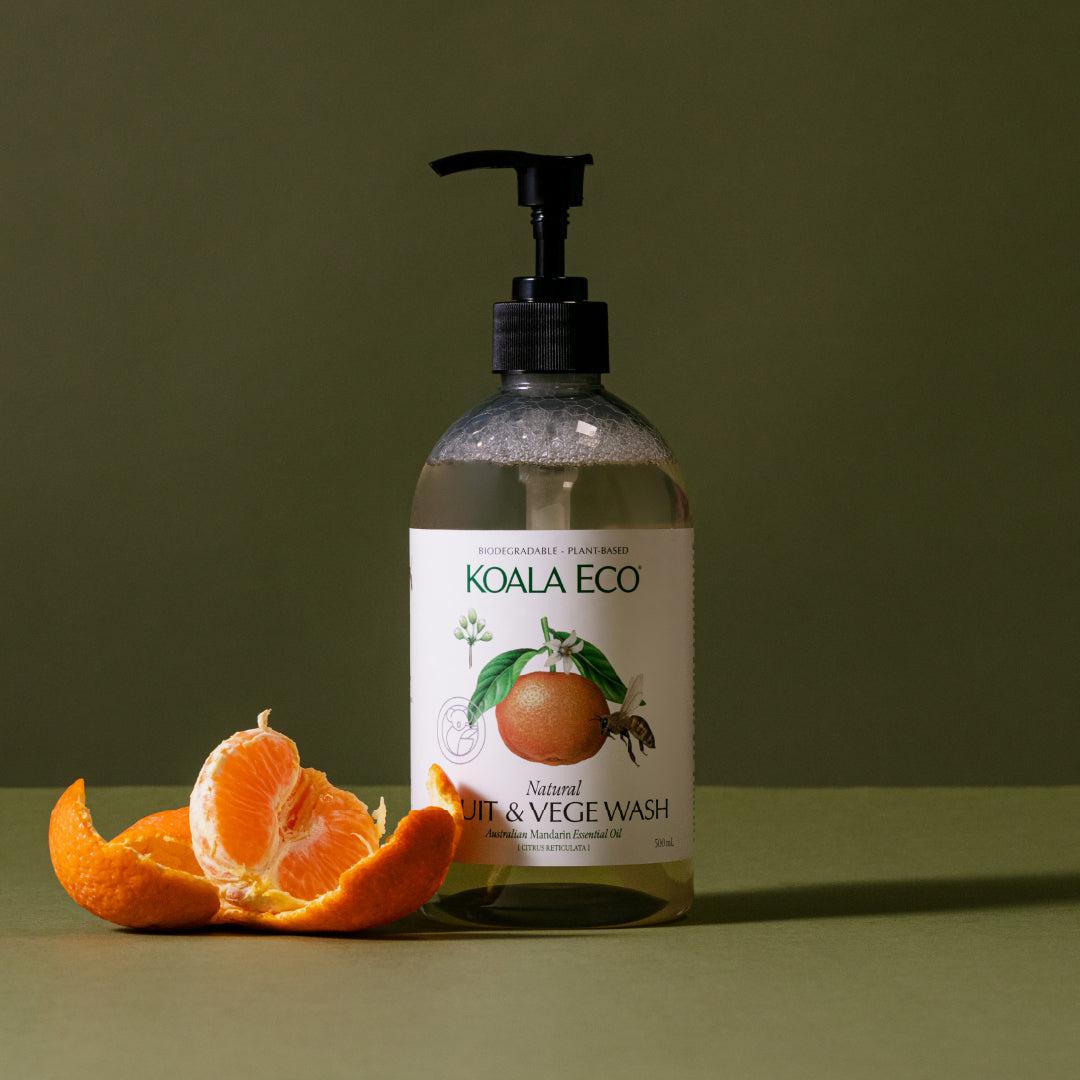 Koala Eco - Mandarin Essential Oil - Fruit & Vege Wash - The Bare Theory