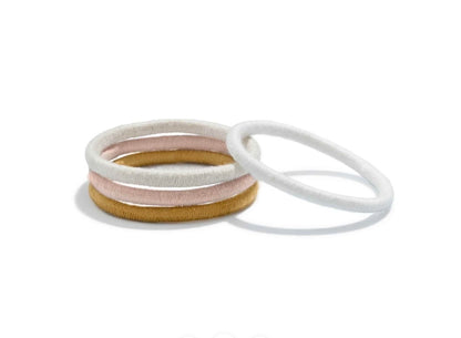 Kooshoo Plastic-free Round Hair Ties - Golden Fibres 4 pack - The Bare Theory